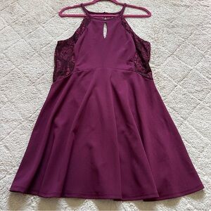 Speechless Halter‎ Lace Skater Mini Dress Prom Homecoming Preppy Juniors Size 13